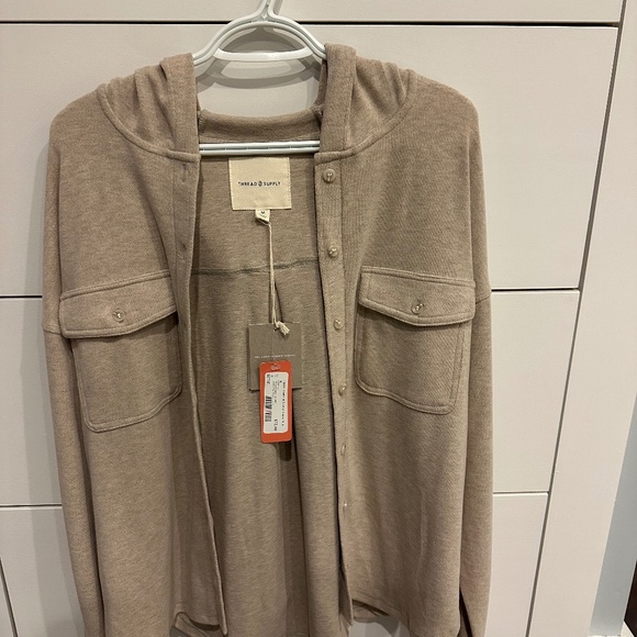 Cozy never worn Thread & Supply button down hoodie - Picture 1 of 2